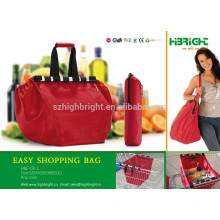 Carrinho de compras reutilizável saca sacos para compras